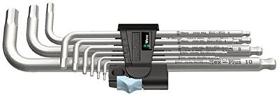 Wera 3950 PKL/9 Inbus Haakse schroevendraaierset 1.5 mm, 2 mm, 2.5 mm, 3 mm, 4 mm, 5 mm, 6 mm, 8 mm, 10 mm 9-delig