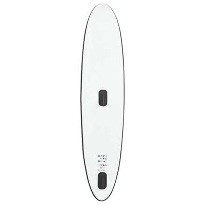 Stand Up Paddleboard opblaasbaar met zeilset zwart en wit - thumbnail