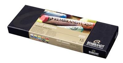 Rembrandt softpastels, doos met 15 pastels