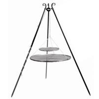 CookKing: Driepoot 180 cm met dubbel stalen grillrooster 70+40 cm - thumbnail