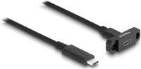 DeLOCK 87824 USB-kabel USB 3.2 Gen 2 (3.1 Gen 2) 1 m USB C Zwart - thumbnail