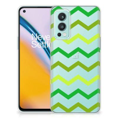 OnePlus Nord 2 5G | TPU bumper | Zigzag Groen
