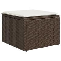8-delige Loungeset met kussens poly rattan bruin - thumbnail