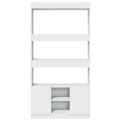 Hoge kast 92x33x180 cm bewerkt hout wit