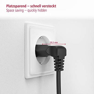 Hama Euro-netsnoer Voor Sonos PLAY:1/PLAY:5 Aan Beide Zijden Haaks 3 M Zwart