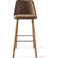 Rivièra Maison Barstoel 'Vegas' zithoogte 78cm, Pellini, kleur Coffee - thumbnail