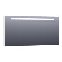 Brauer Promise Deluxe Spiegelkast - 140 cm - met Directe Verlichting - 3 Dubbelzijdige Spiegeldeuren - Hoogglans Wit - thumbnail