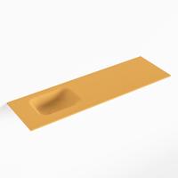 MONDIAZ LEX Ocher solid surface inleg wastafel voor toiletmeubel 100cm. Positie wasbak links - thumbnail