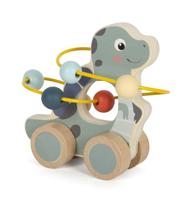 Small Foot - houten duwfiguur motoriekspiraal dino - thumbnail