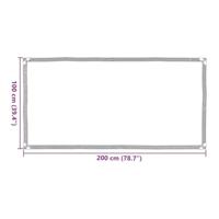 VidaXL Doorzichtig zeildoek met zeilringen 1x2 m polyethyleen - thumbnail