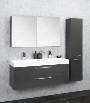 Badkamermeubelset Differnz Somero Met Polybeton Wastafel 100 cm Antraciet Differnz