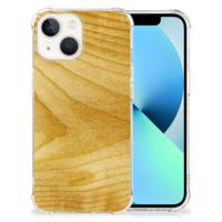 iPhone 13 Stevig Telefoonhoesje Licht Hout - thumbnail