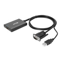 CLUB3D VGA and USB Type-A to HDMI Adapter with Pigtail M/F 0.6m/1.97ft 28AWG - thumbnail