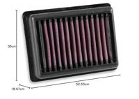 K&N vervangbaar luchtfilter replac. filter tb-9016 - thumbnail