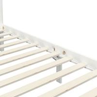 Hemelbedframe massief grenenhout wit 100x200 cm - thumbnail