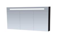 Sanituba Spiegelkast Double Face 140cm Hoogglans Zwart - thumbnail
