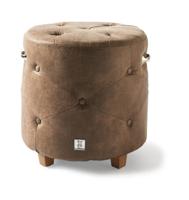 Rivièra Maison Poef 'Bowery' Pellini, kleur Coffee - thumbnail