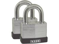 Kasp K13050D2 Hangslot 50 mm Gelijksluitend Zilver Sleutelslot - thumbnail