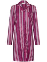 Duurzaam katoenen doorknoopnachthemd paars - thumbnail