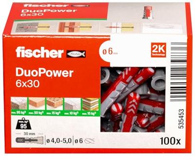 Fischer DuoPower Nylonplug 6x30mm VE=100 - 535453 - thumbnail
