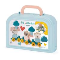Abrick dierentrein beer met bouwblokken in koffer, 28dlg. - thumbnail