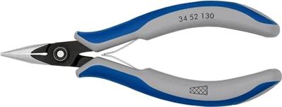 Knipex 34 52 130 Platte rondbektang Elektronica en fijnmechanica Chroom-vanadium kogellagerstaal 130 mm