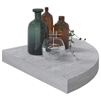 Hoekwandschap 35x35x3,8 cm MDF betongrijs