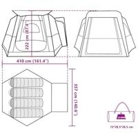 Autotent 4-persoons waterdicht blauw - thumbnail