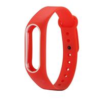 By Qubix - Compatible met Xiaomi Mi band 2 DUO COLOR bandje voor CA0600B - Rood - Compatible Xiaomi bandje - thumbnail
