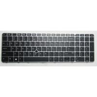 Notebook keyboard for HP EliteBook 850 G3 G4 ZBook 15u G3 with pointer silver frame backlit - thumbnail