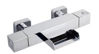 Rombo thermostatische badmengkraan waterval chroom - thumbnail