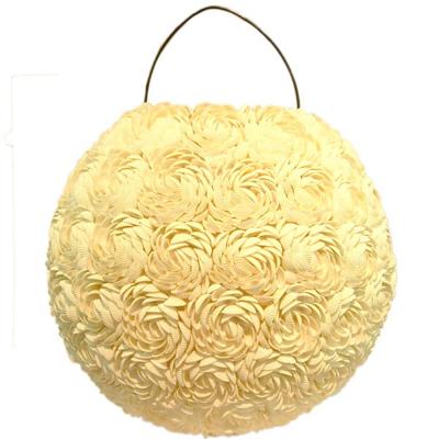 Ronde Hangende Lamp van Zeeschelpen (Wit)