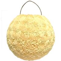 Ronde Hangende Lamp van Zeeschelpen (Wit) - thumbnail