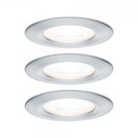 Paulmann Inbouwlamp voor badkamer Set van 3 stuks 19.5 W Aluminium (gedraaid) - thumbnail