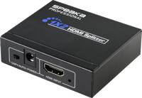 SpeaKa Professional SP-HDS-110 1 + 2 poorten HDMI-splitter 3840 x 2160 Pixel Zwart - thumbnail