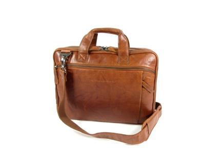Chesterfield Leren Laptoptas 15 inch Manuel Cognac