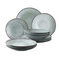 Dutch Rose Organic 12 delig servies blauw - thumbnail