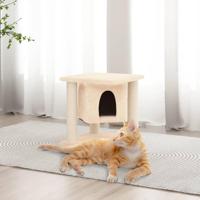 VidaXL Kattenmeubel met sisal krabpalen 37 cm crèmekleurig - thumbnail