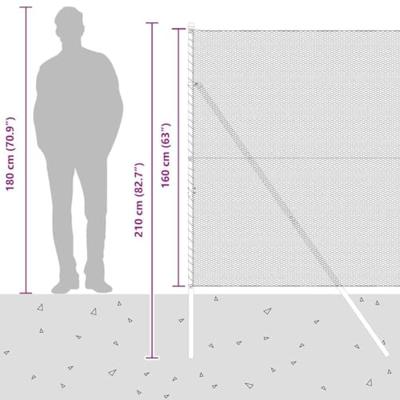 VidaXL Afrasteringspaal zilver 10 x 1,6 m (13 mm gaas) staal