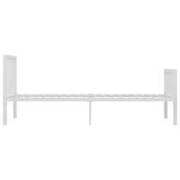 Bedframe metaal wit 90x200 cm - thumbnail