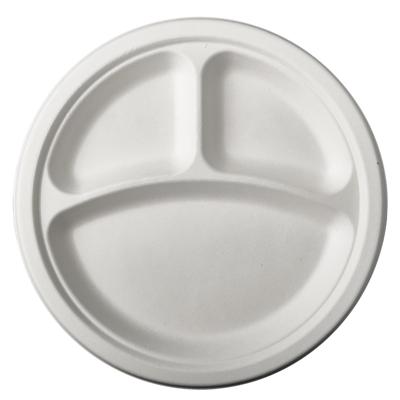 Papstar 12 borden suikerriet "pure" 3-vaks ø23cm