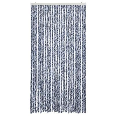 Vliegengordijn 100x230 cm chenille blauw en wit Vliegengordijn 100x230 cm chenille blauw en wit
