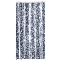 Vliegengordijn 100x230 cm chenille blauw en wit - thumbnail