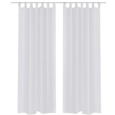 VidaXL Gordijn wit 140x175 cm (2 stuks)