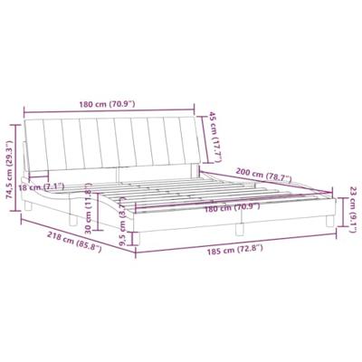 Bedframe zonder matras 180x200 cm fluweel donkergroen Bedframe zonder matras 180x200 cm fluweel donkergroen