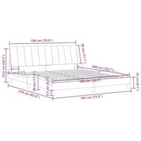 Bedframe zonder matras 180x200 cm fluweel donkergroen - thumbnail