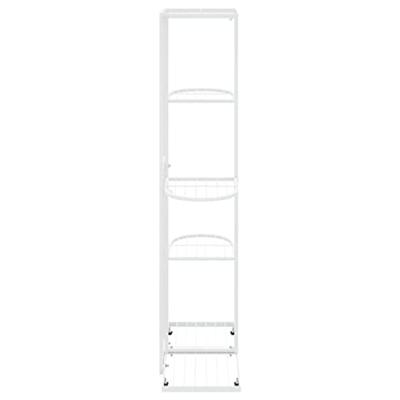 VidaXL Bloemenstandaard met 5 lagen 43x22x98 cm metaal wit VidaXL Bloemenstandaard met 5 lagen 43x22x98 cm metaal wit