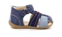 Leren sandalen jongensbaby Bigbazar 2 Iconique Biboo KICKERS® driekleurig blauw - thumbnail
