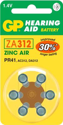 GP gehoor batterij ZA312 blister(6) - 3221914