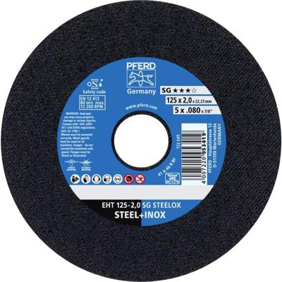 PFERD TOOLS EHT 125-2,0 SG STEELOX 61320120 Doorslijpschijf recht 125 mm 25 stuk(s) RVS, Staal PFERD TOOLS EHT 125-2,0 SG STEELOX 61320120 Doorslijpschijf recht 125 mm 25 stuk(s) RVS, Staal